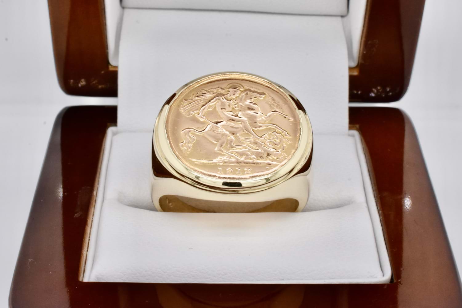 Michaelhill | Half Sovereign Ring in 10kt & 22kt Yellow Gold - PriceGrabber