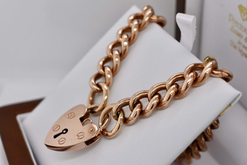 Rose gold best sale curb bracelet