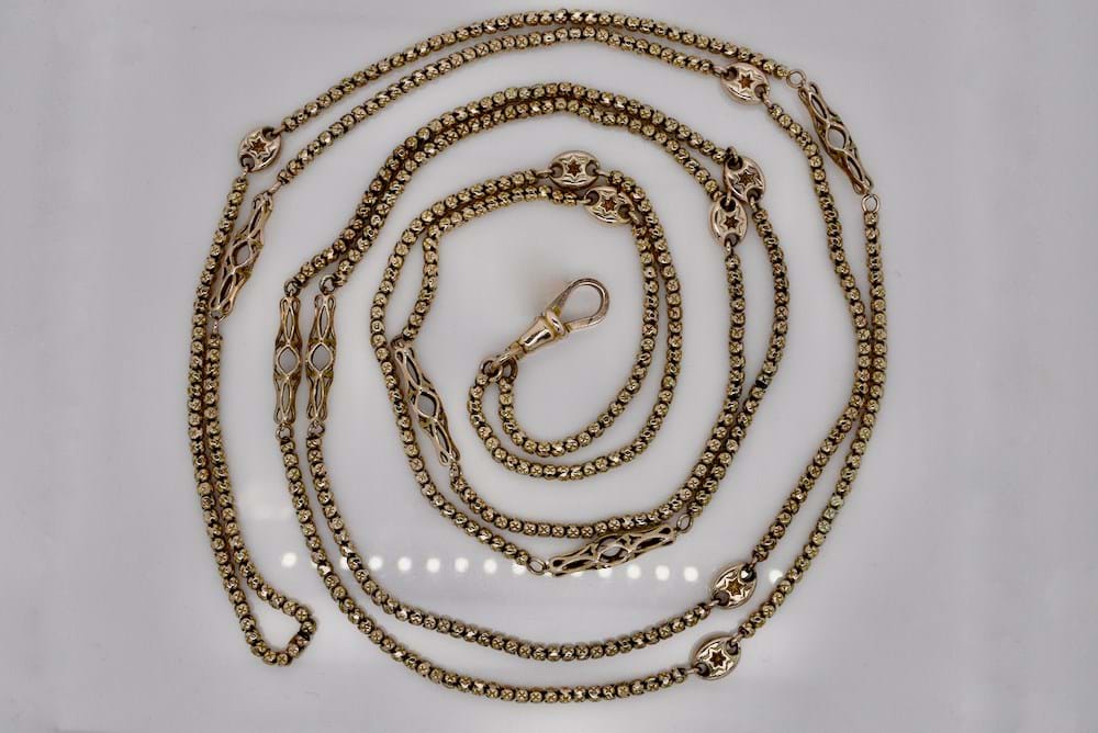 SOLD Antique 9ct Yellow Gold Fancy Link Muff Chain