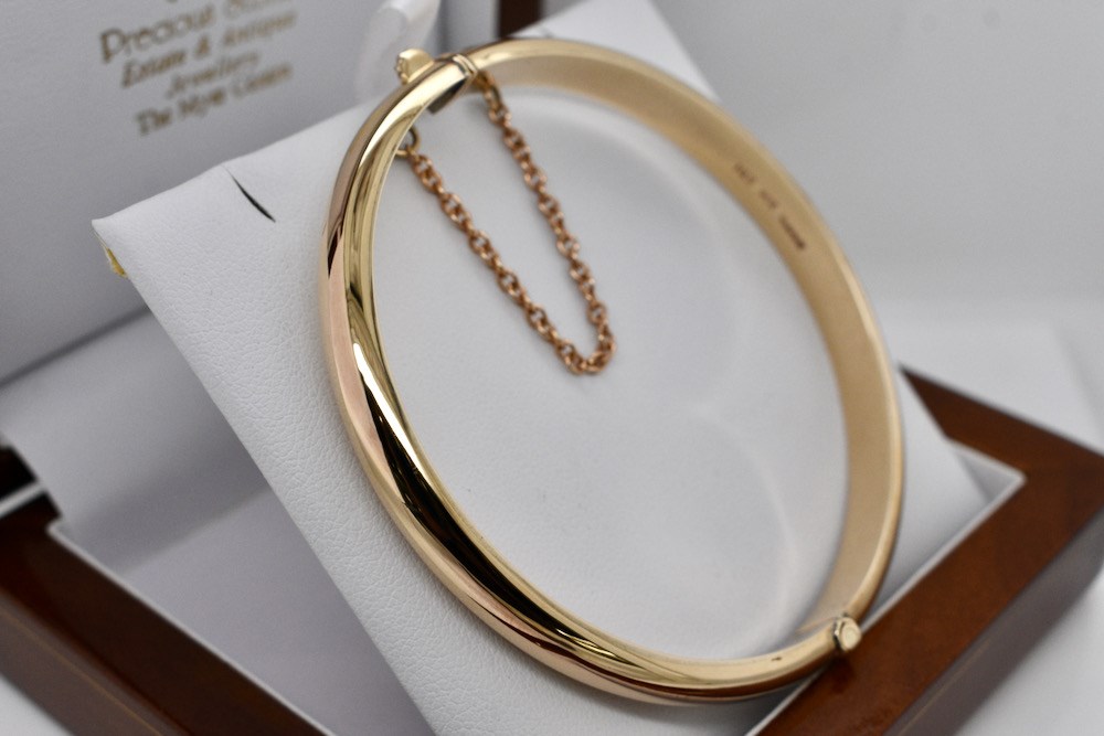 Gold hinged 2025 bangle bracelet