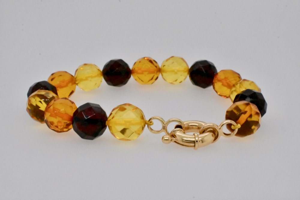 gold and amber bracelet