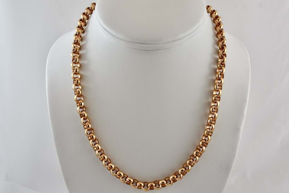 9ct Rose Gold 46g Belcher Chain