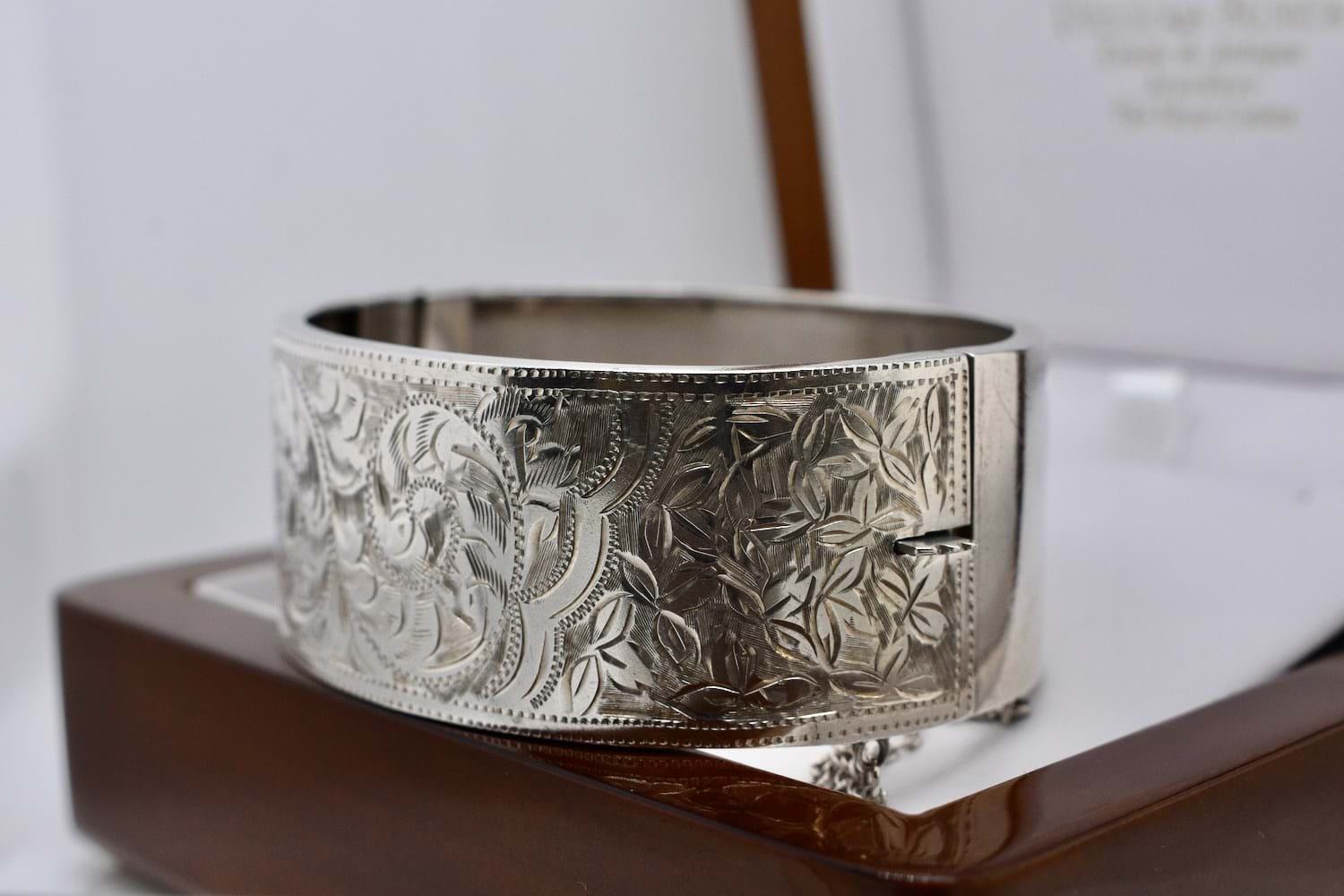 Wide silver 2025 bangle bracelet