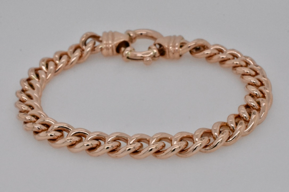 Rose gold deals curb link bracelet