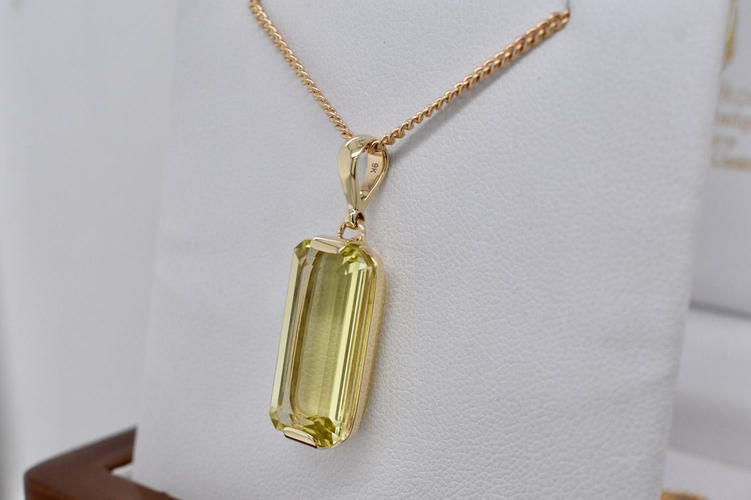 Yellow sales quartz pendant